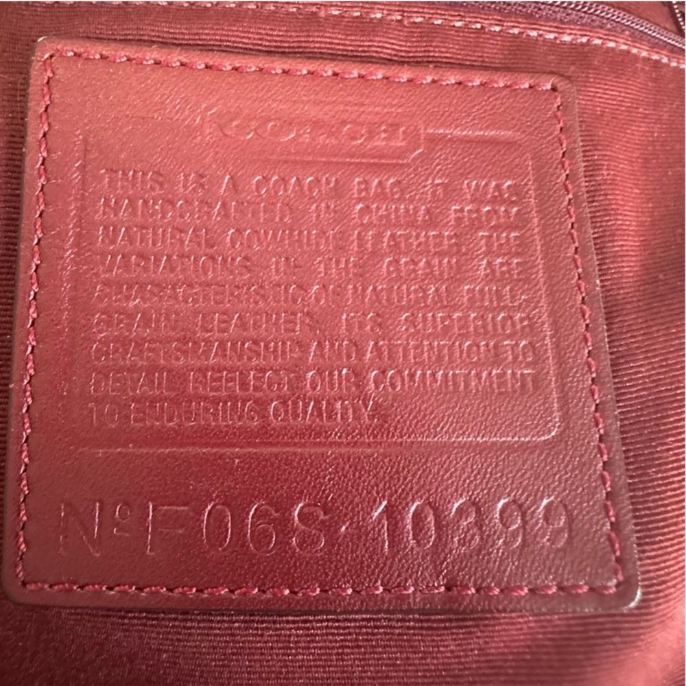 Coach Chelsea Brick Red Laced Leather Shoulder Bag – Y2K Vintage Style - Picture 6 of 7